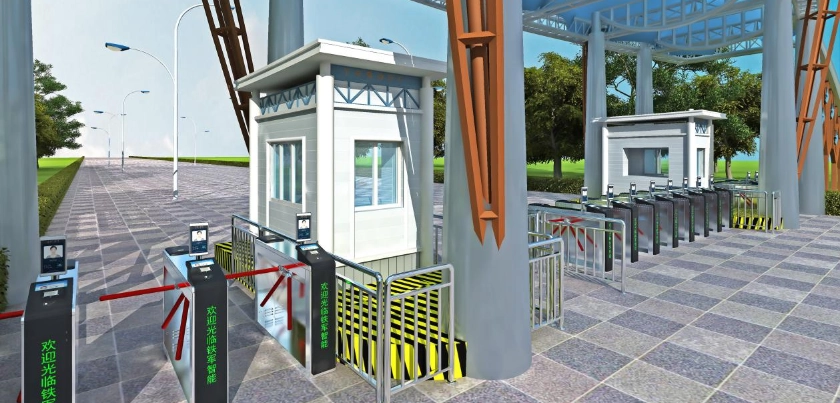 שער הולכי רגל לזיהוי פנים חכם