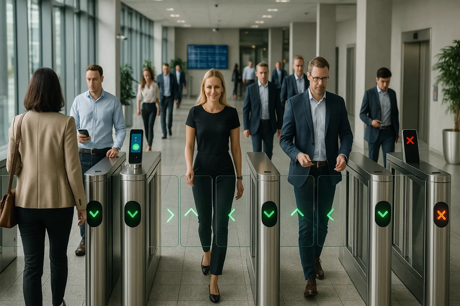 גישה להולכי רגל עם שער מהיר בגרמניה