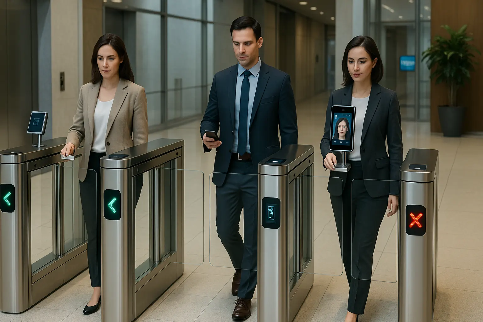 בניין משרדים, שער הולך רגל