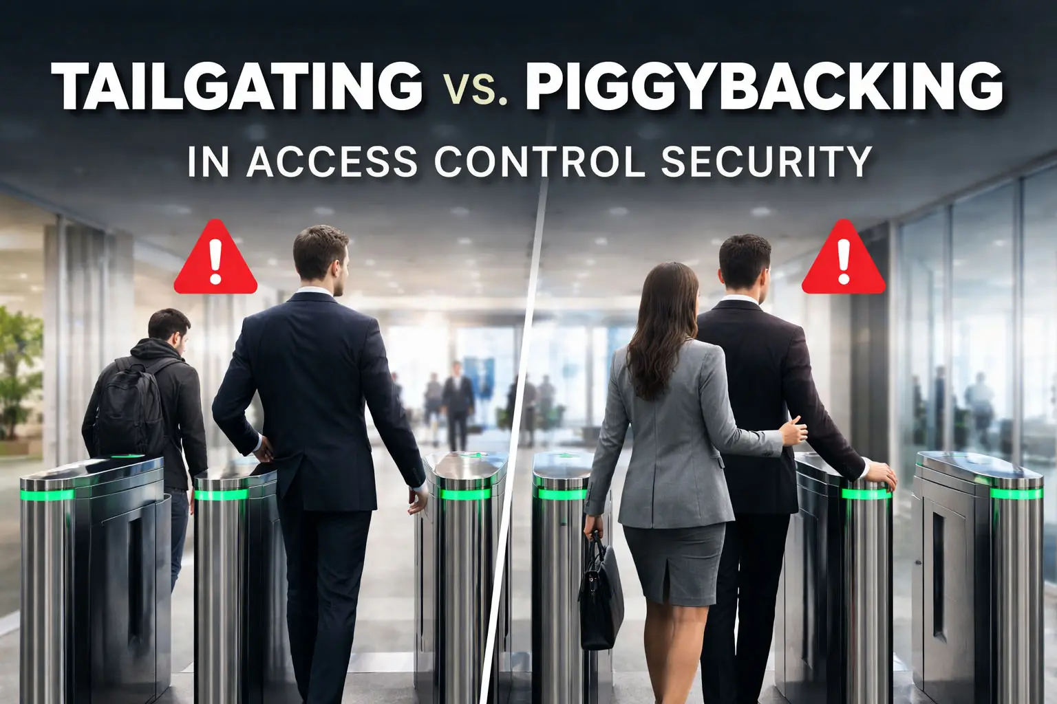 Tailgating kontra. Na plecach: Zrozumienie ukrytych zagrożeń dla bezpieczeństwa kontroli dostępu